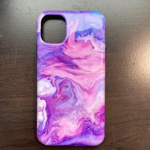 Iphone 11 phone case- from Casely, pink tye dye